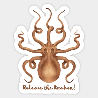 Release the  Brown Kraken! Sticker